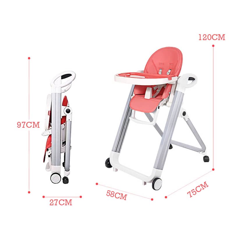 Portable Folding High Chair For Babies And Toddlers - كرسي طعام محمول 1