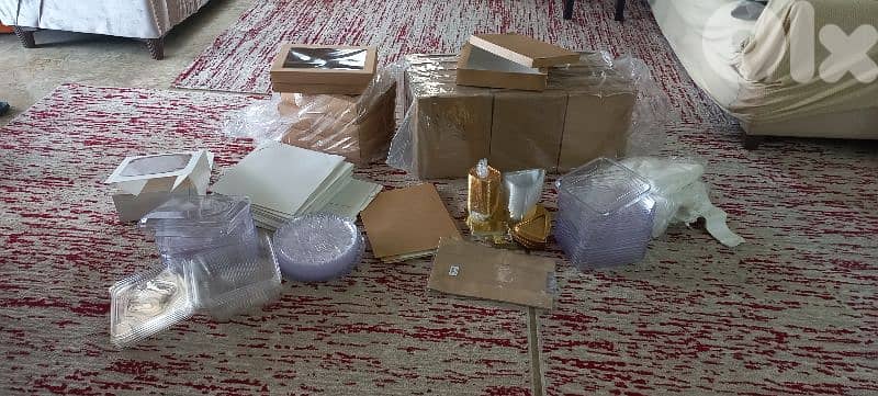 مجموعة اغراض للباكيجينغ لبيع الحلو والاكل 0