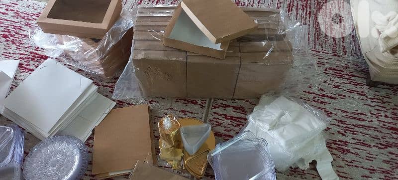 مجموعة اغراض للباكيجينغ لبيع الحلو والاكل 1