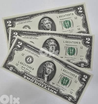 عملة ال 2 $ سيري رزمة 100 حبة من 501 لل 600 خلنج بيتقطقو  ال حبة ب 3$