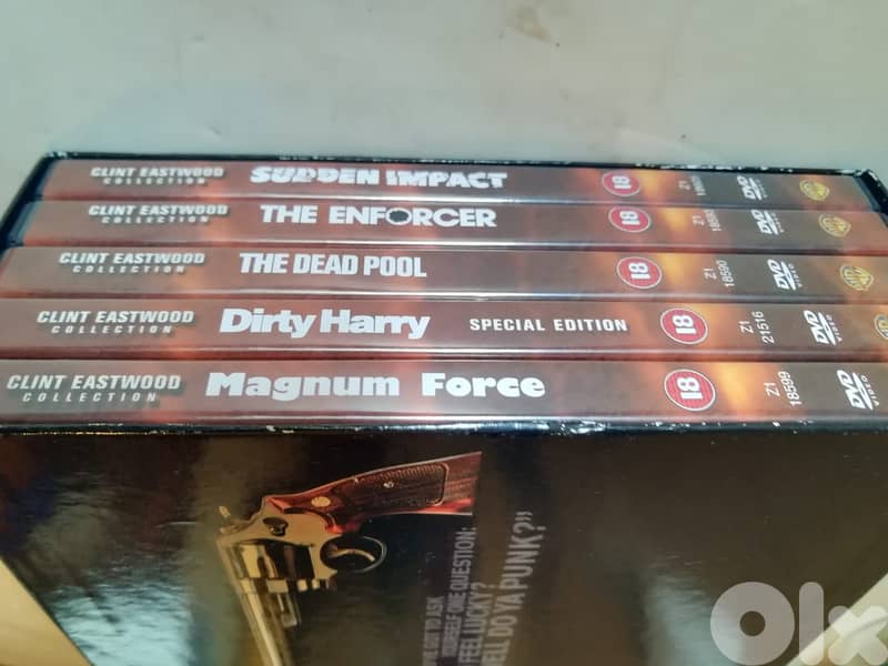 The "Dirty Harry" movies collection box set on DVDs 3