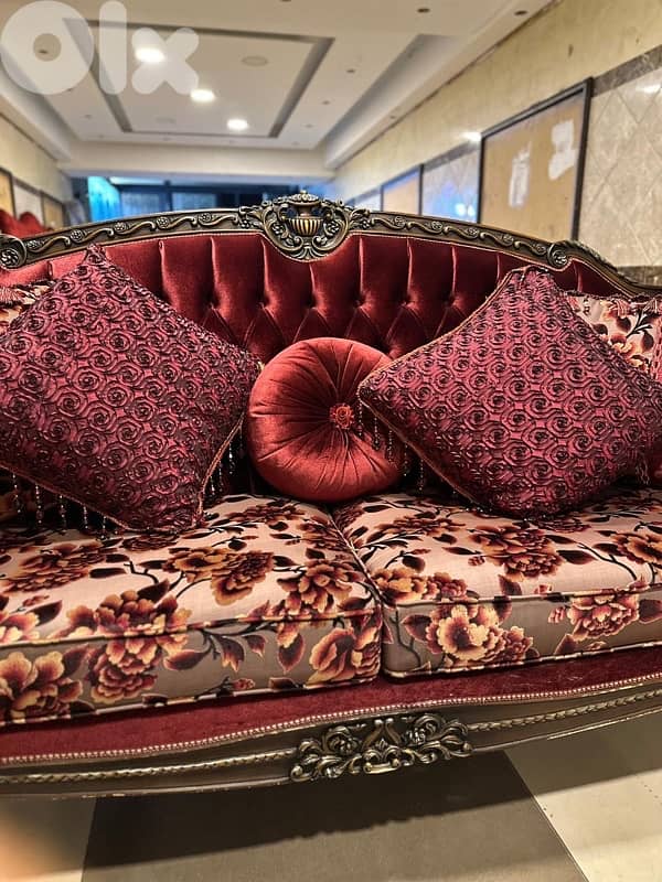 طقم صالون خشب زان 3