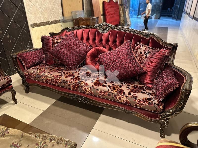 طقم صالون خشب زان 6