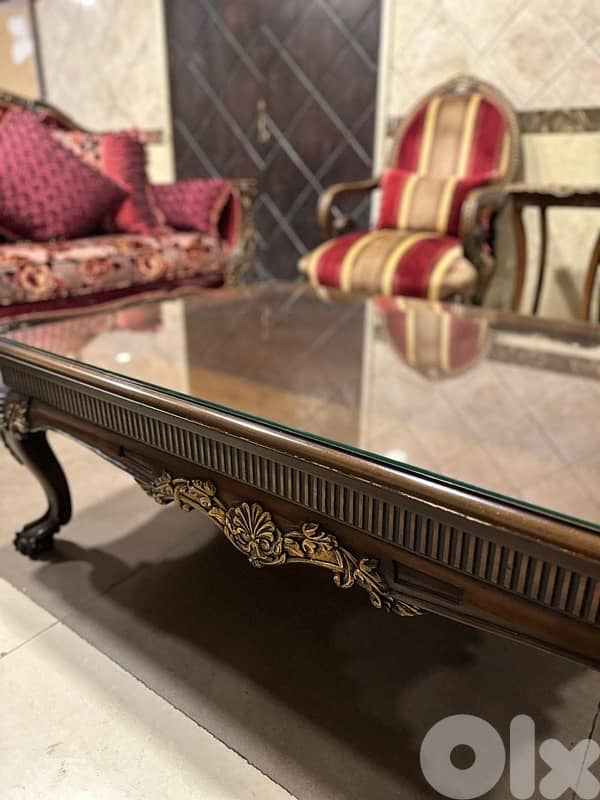 طقم صالون خشب زان 7