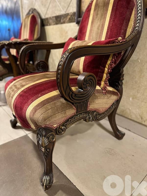 طقم صالون خشب زان 8