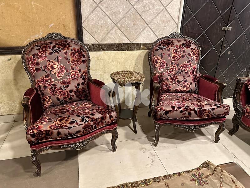 طقم صالون خشب زان 12