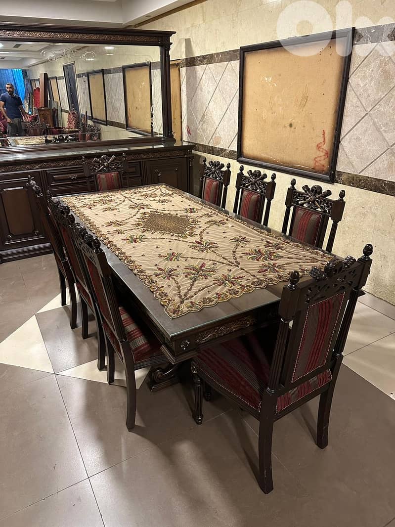 اوضة سفرة خشب زان 1