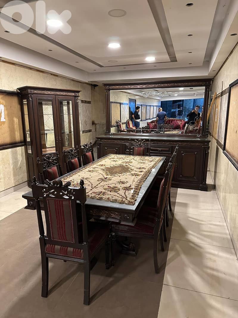 اوضة سفرة خشب زان 6