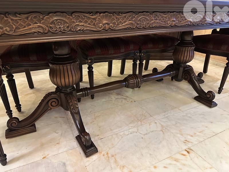 اوضة سفرة خشب زان 15