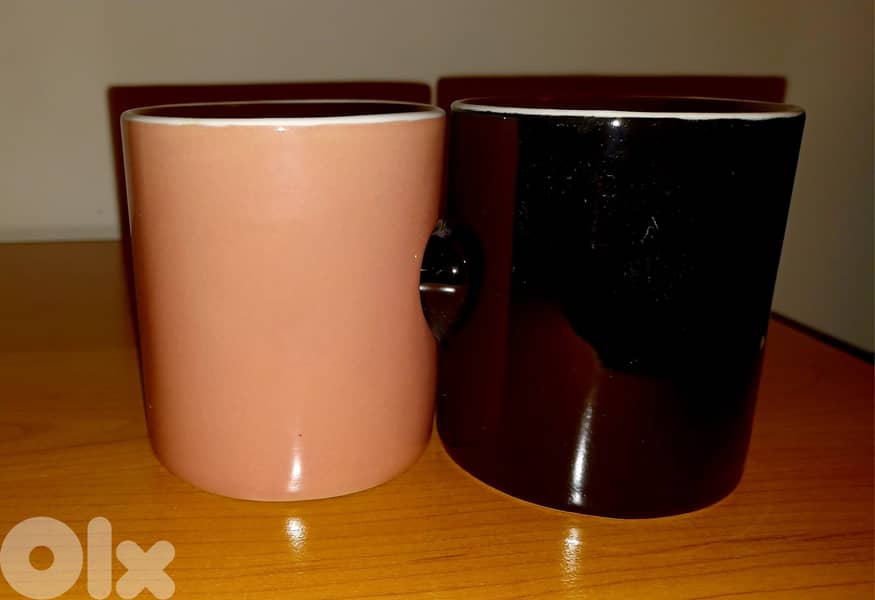 Couple Ceramic Mugs – Playful Heart Design 3