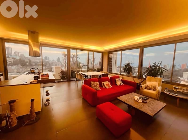 Mar Mkhayel Super 200m2 Penthouse with Terraces like Gardens 2 Parking 0