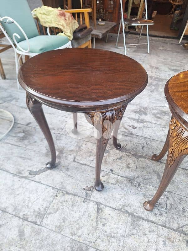 طقم طاولات عدد٢ ريجنسي انجليزي ناعم انتيك قديم شغل مميز جدا 4