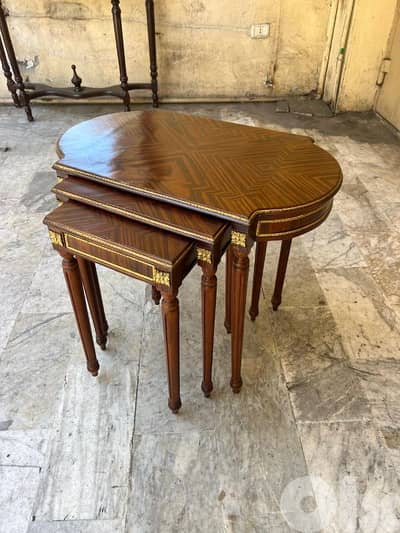 French set coffe table Gigon طقم طاولات جيغون فرنسي ناعم مميز روعة