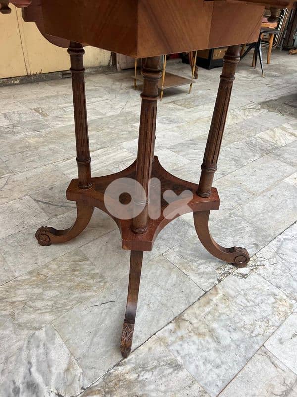 French table de jeux طاولة لعب شطرنج فرنسية خشب جوز ناعمة روعة 2