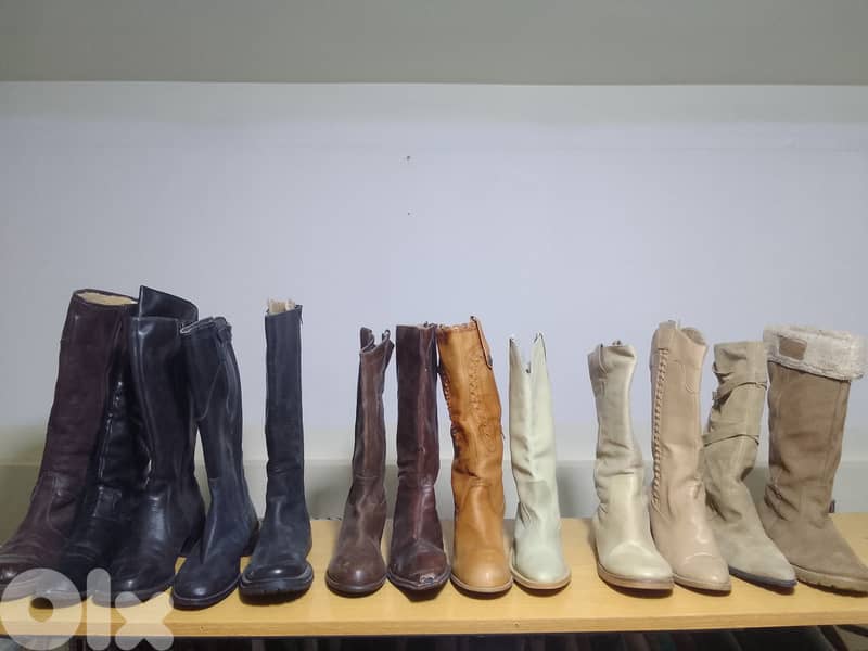 بوتين نسائي / جلد وشموا / ماركات أوروبية 0