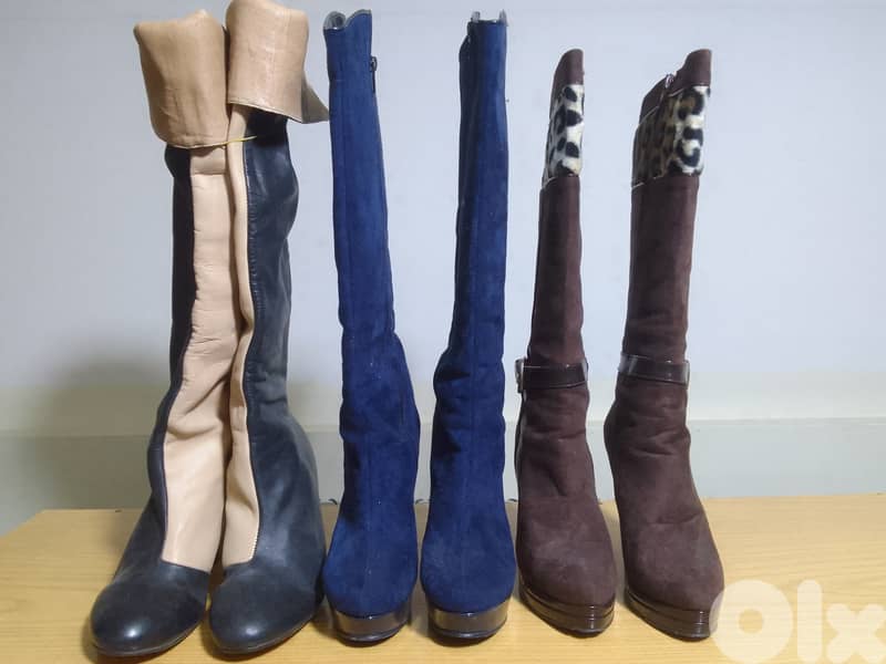 بوتين نسائي / جلد وشموا / ماركات أوروبية 2