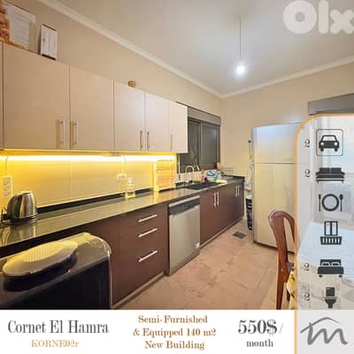 Beit Chabeb | Semi Furnished 140m² | Prime Location | New Building