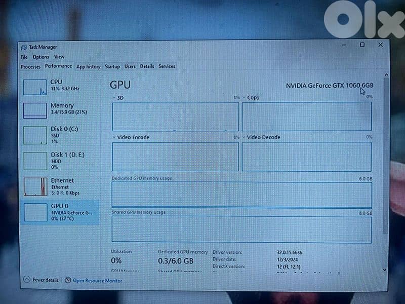 pc i5 8400  16 gb.  gtx 1060 2