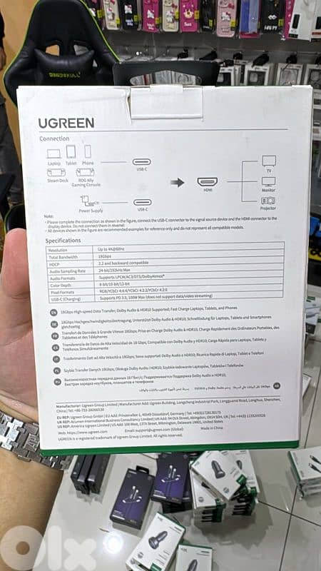 Ugreen usb-c to hdmi 4k cable 2m 1