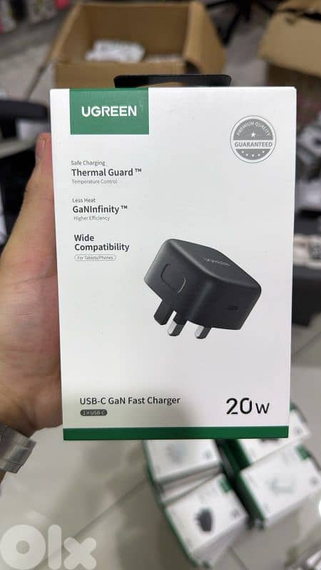 Ugreen 20w usb-c Gan fast charger 3pin black Cd137 0