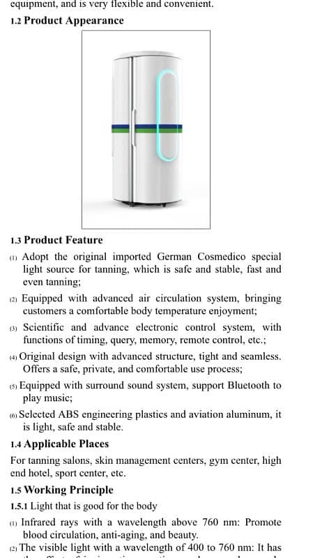 Solarium / Tanning machine with Germany UV Lamp Tubes 0