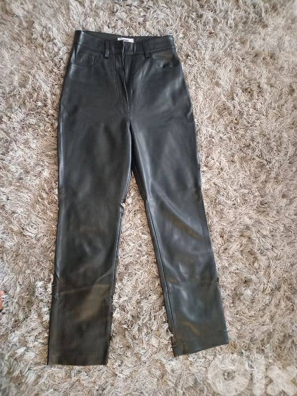 leather black pant 0
