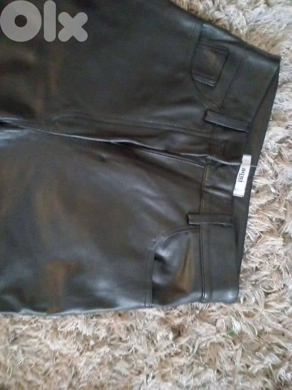 leather black pant 1