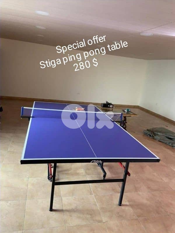 طاوله بينغ بونغ ستيغا طاوله بتريح الراس وبسعر العاديه 1