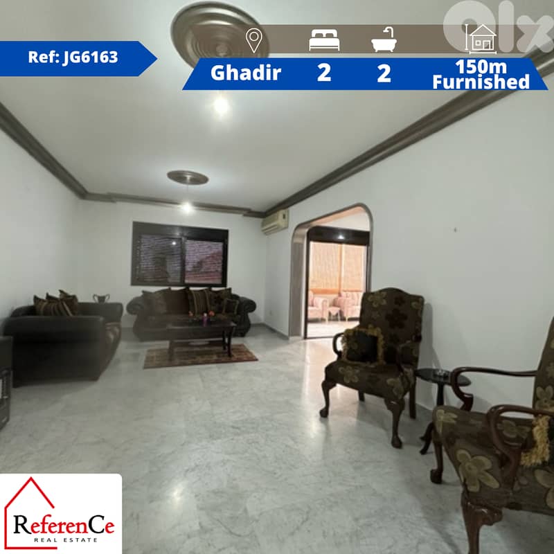 Furnished apartment in Ghadir for rent شقة مفروشة في غادير للايجار 0