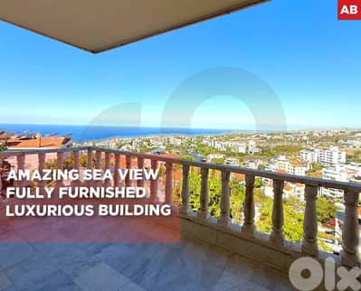 Amazing Sea View - Fully furnished -Hboub - JBEIL REF#AB127335