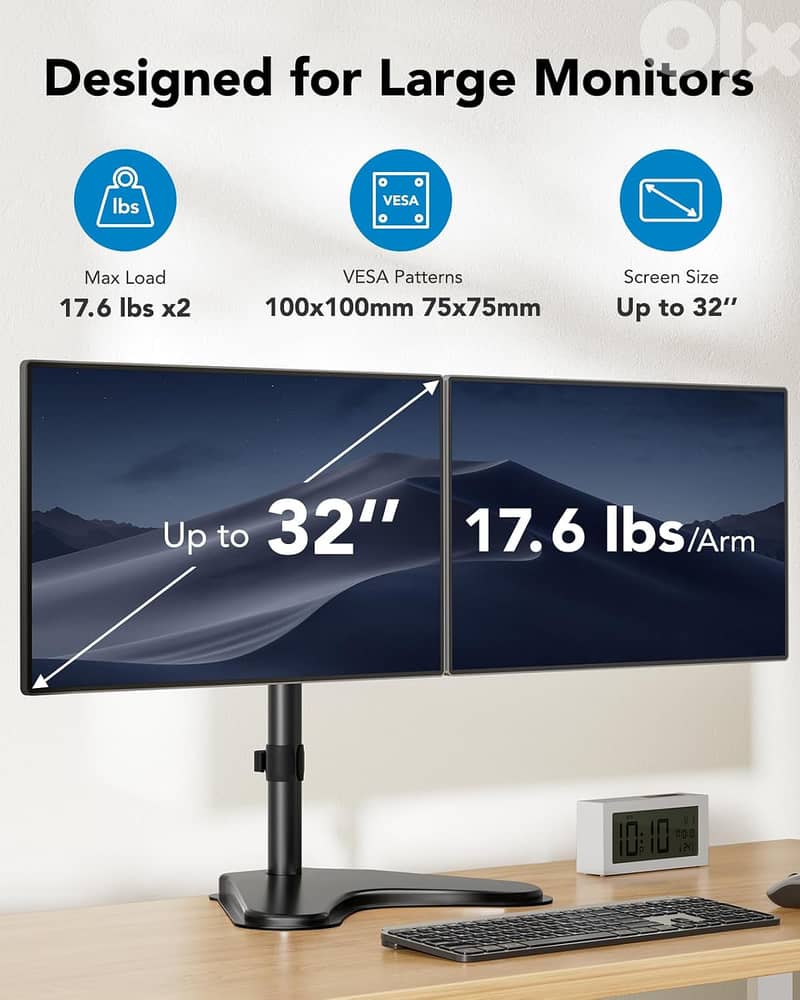 Monitors Mount for 2 Screens 5