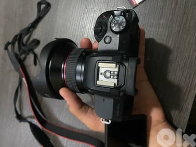 canon m50 + lens + mic + bag