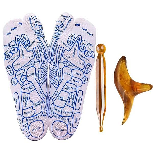 جوارب المساج  Reflexology Socks with acupuncture tools 1