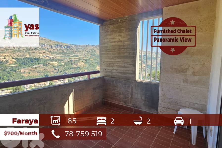 Faraya 85m2 | Furnished Chalet | Mountian View | Well Maintained | DA 0
