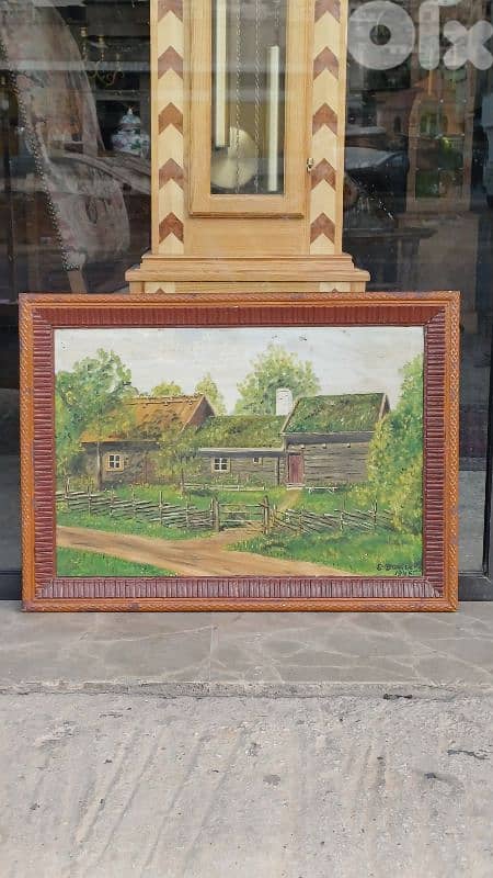 لوحة رسم زيتي اوروبية 0