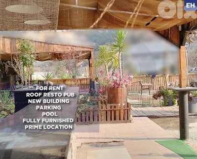 A roof resto pub in the Antelias for rent  REF#EH128492