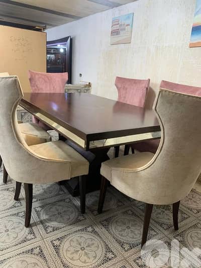 طاولة سفرة شغل توصاية 6 كراسي