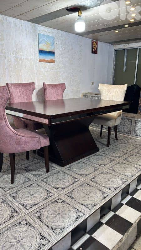 طاولة سفرة 6 كراسي كتير مرتبة 6