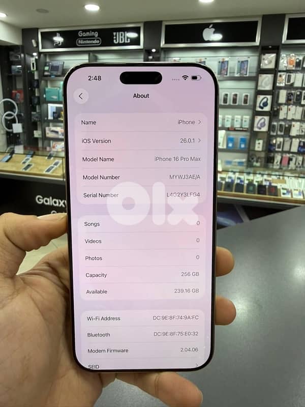 IPHONE 16 PROMAX 256GB USED 4