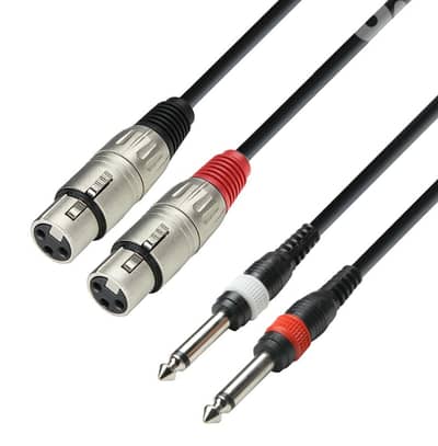 Adam Hall Cables 3 STAR TFP 0300 - Twin Cable, Adam Hall® 2 XLR Female