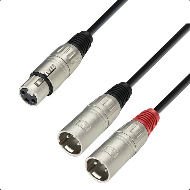 Adam Hall Cables 3 STAR YFMM 0100 - Y Cable, Adam Hall® 2 XLR Male x X 0