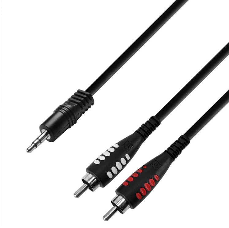 Adam Hall Cables 3 STAR YWCC 0300 - Y Cable, Adam Hall® 2 RCA x Minija 0
