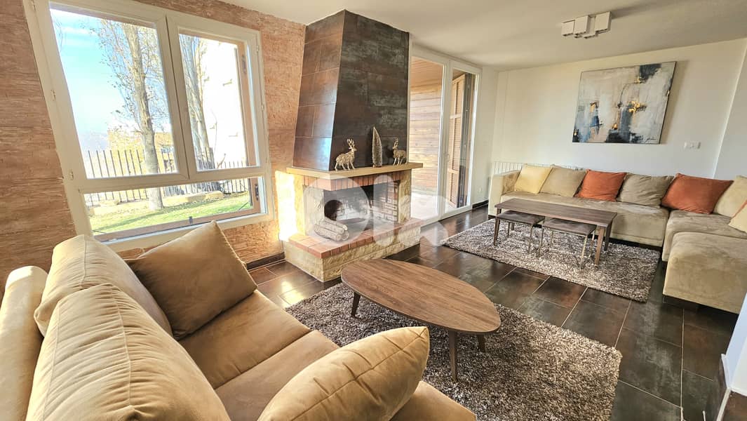 Luxurious Chalet Duplex for rent in Ouyoun el Simane with ski access 0