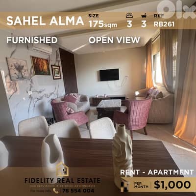 Apartment for rent in Sahel Alma RB261 شقة مفروشة للإيجار في ساحل علما