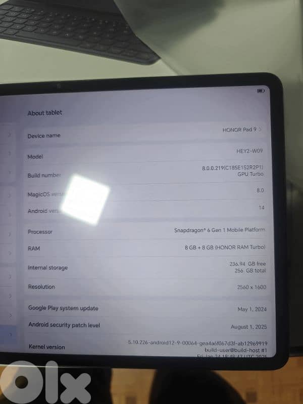 honor pad 9 256 16 rams full box 1