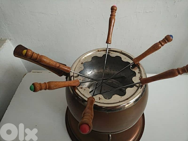 Vintage copper fondue set - Not Negotiable 3