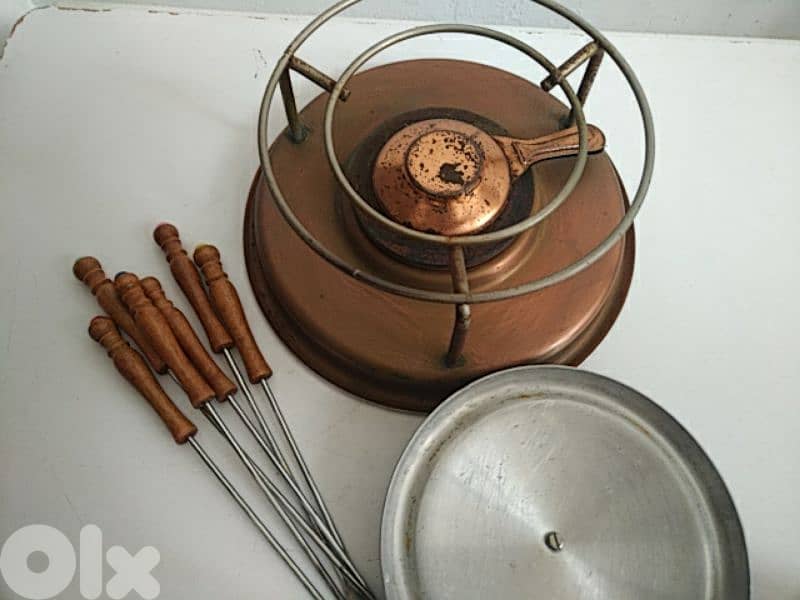 Vintage copper fondue set - Not Negotiable 7