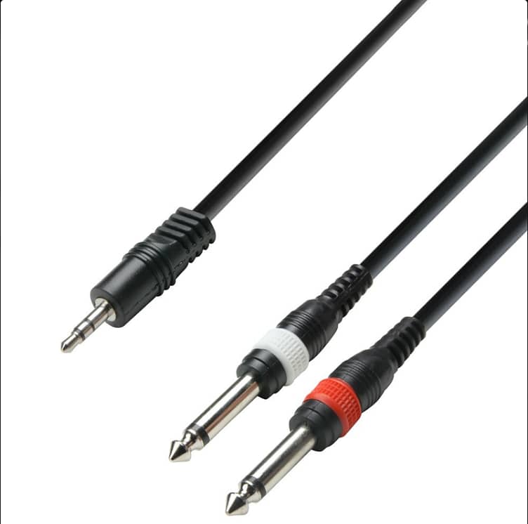 Adam Hall Cables 3 STAR YWPP 0300 - Y-Cable, Adam Hall® 2 Jack TS x Mi 0