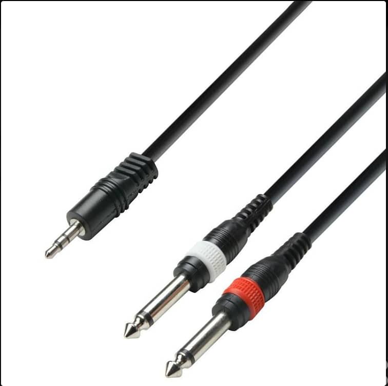 Adam Hall Cables 3 STAR YWPP 0600 - Y Cable, Adam Hall® 2 Jack TS x Mi 0