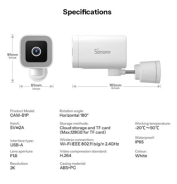 sonoff Outdoor Smart Security Camera CAM-B1P 4